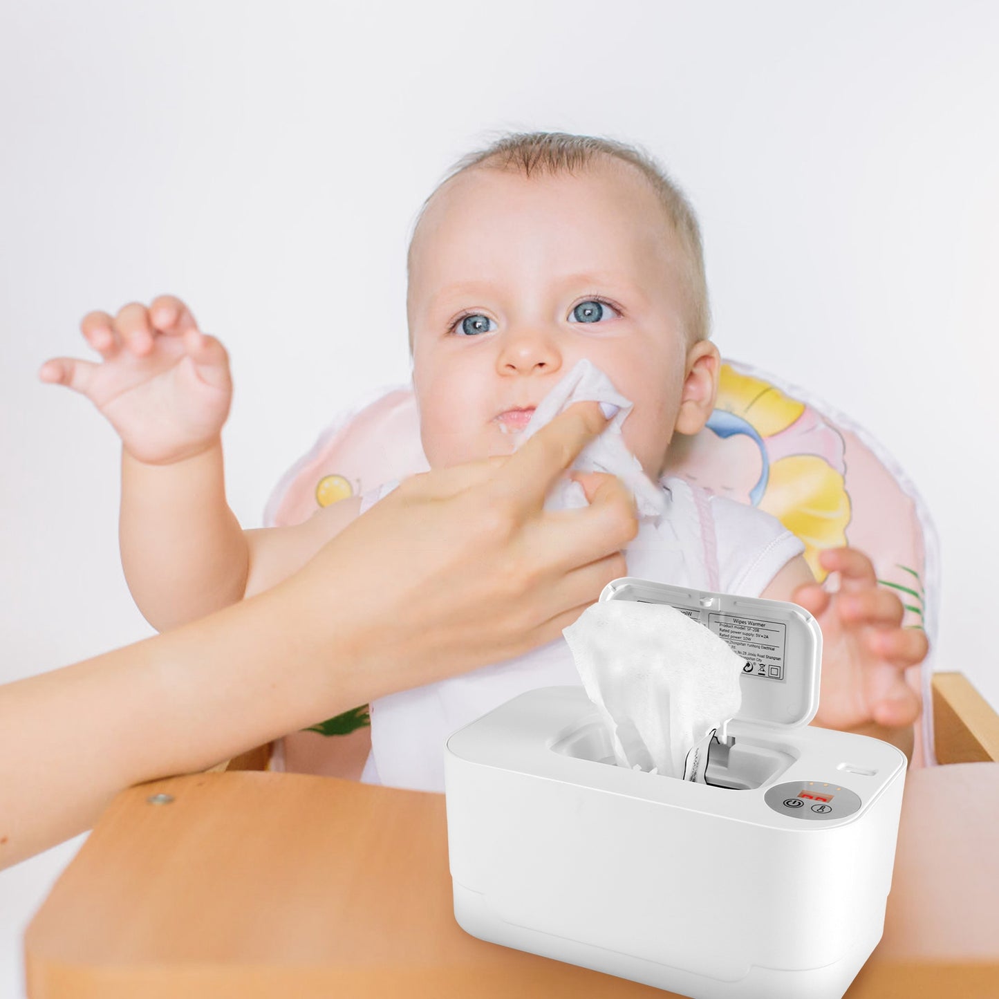 1Pc Baby Wipe Warmer With 3 Temperature Settings Type C Powered Baby Wet Wipes Dispenser With Night Light Large Capacity Diaper Wipe Warmer For Baby