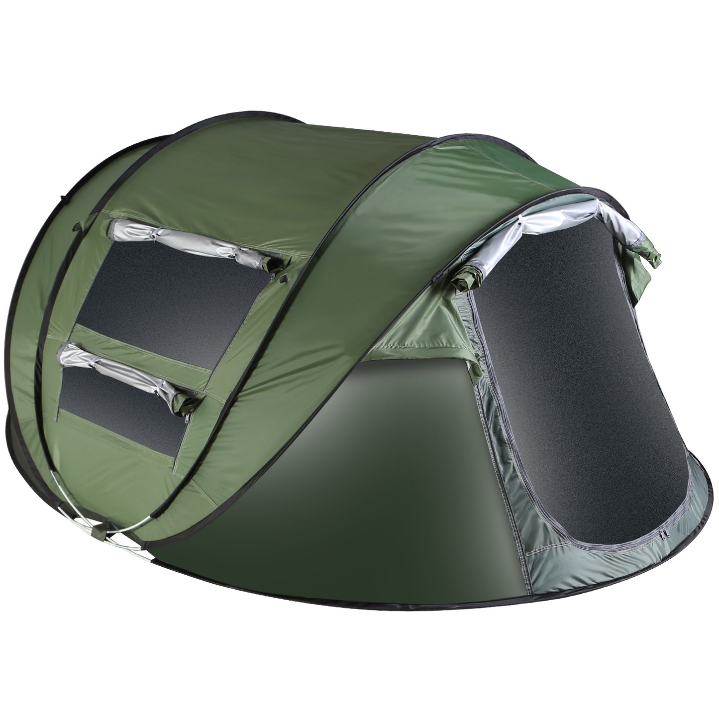 5-8 Person Pop Up Tent Automatic Setup Camping Tent Waterproof Instant Setup Tent with 4 Mosquito Net Windows Carrying Bag for Hiking Climbing Adventu