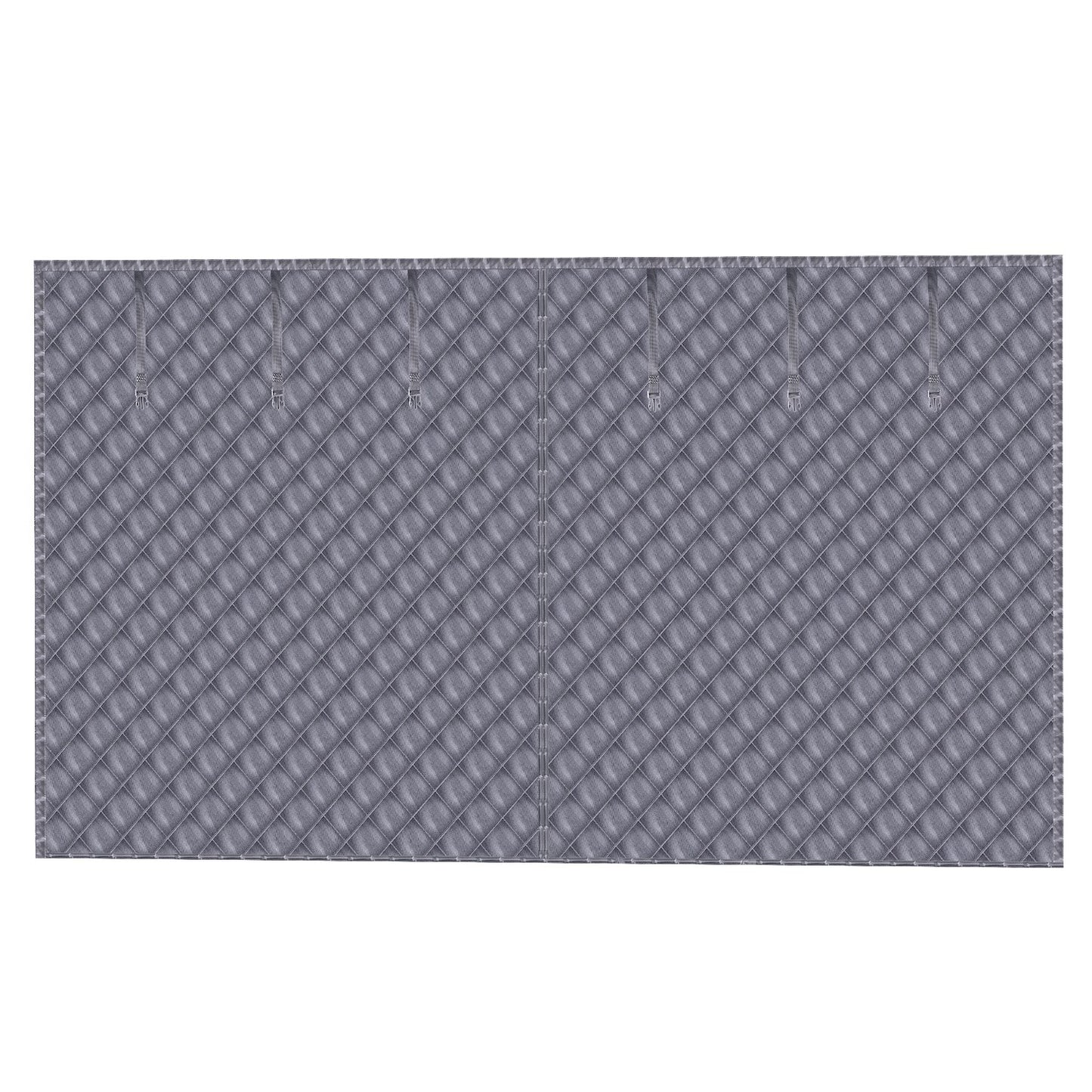16*7FT Magnetic Thermal Insulated Garage Door Curtain for Winter Two-Car Garage Screen with Magnetic Closure 8 Roll Up Buckle Straps for Two Cars Weat