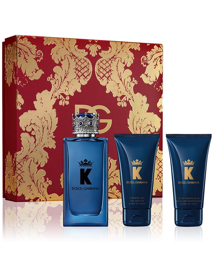 Dolce & Gabbana "K" 3 Pcs Set For Men: 3.3 Eau De Toilette Spray + 1.7 After Shave Balm + 1.7 Shower Gel
