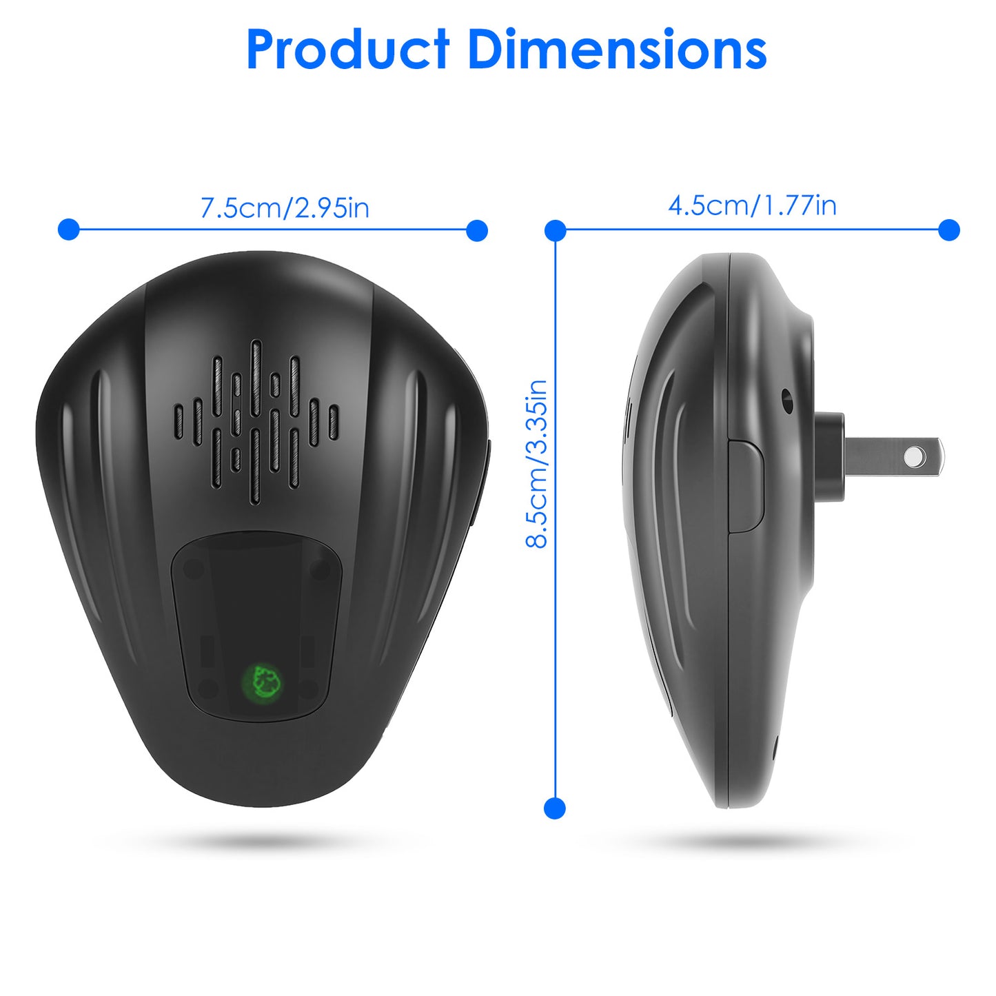 2 Pack Pest Control Device For Mosquitoes Cockroaches Rats Plug In Ultrasonic Insect Repellent Indoor For Bedroom Garage Warehouse Office