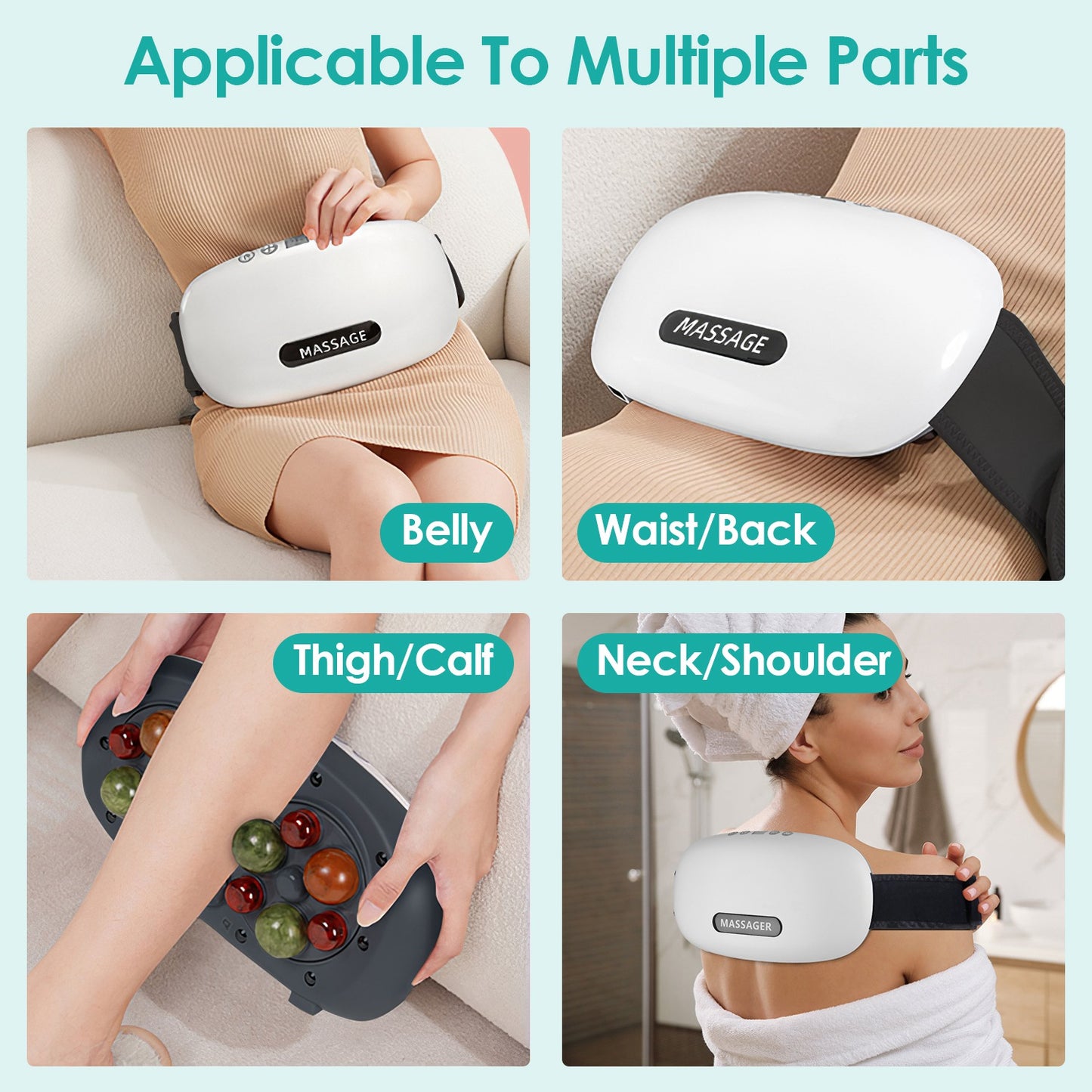 Abdominal Massager Anti Cellulite Remover Machine Electric Stomach Tummy Massager Automatic Bian Stone Kneading Massager With 5 Modes 3 Heat 3 Speeds 3 Timers For Belly Flattening Indigestion Stom