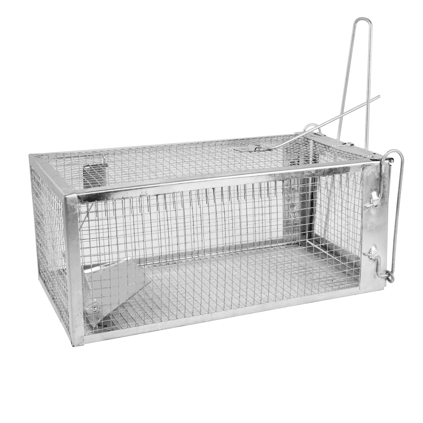 1Pc Rat Trap Cage Humane Live Rodent Trap Cage Galvanized Iron Mice Mouse Control Bait Catch with Detachable U Shaped Rod