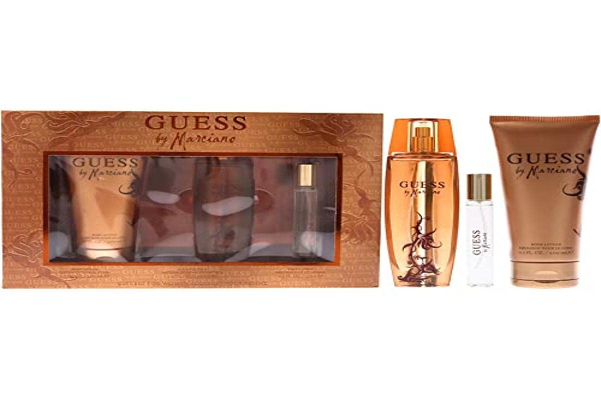 Guess Marciano EDP Spray 3.4Oz +6.7Oz Body Lotion + Mini Travel Spray