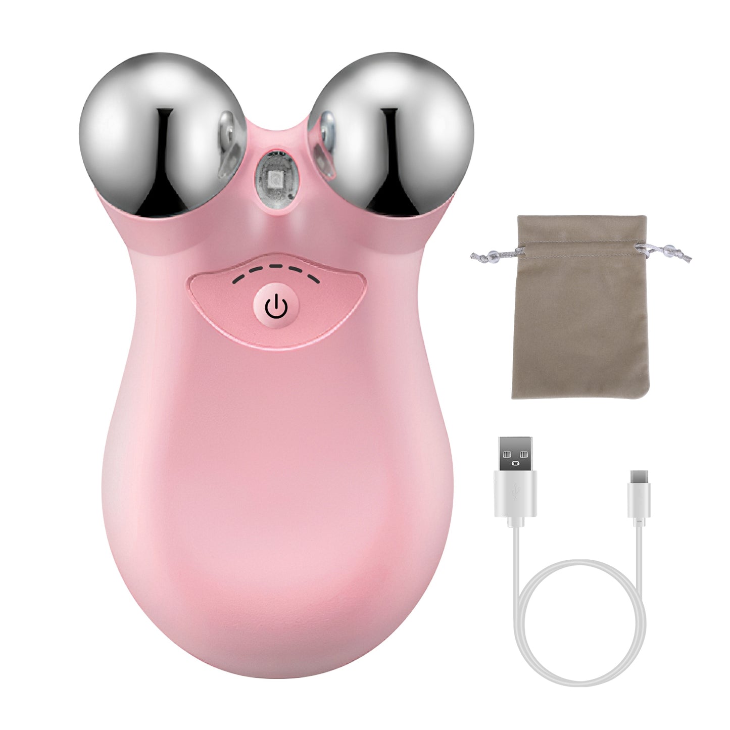 1Pc Micro-current Face Massager Rechargeable Face Neck Roller Intelligent Facial Massager With 5 Gears For Skin Tightening Skin Lifting Wrinkle Reducing