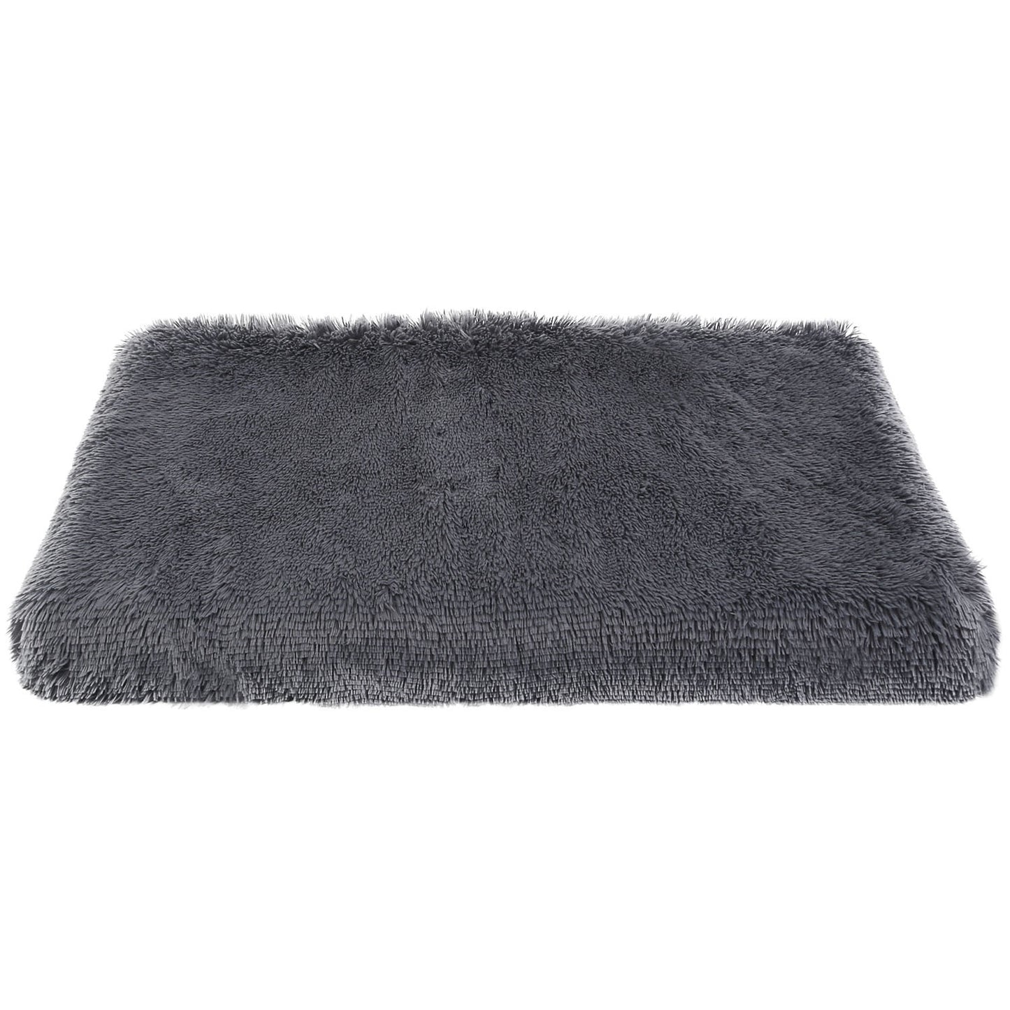 Dog Bed Soft Plush Cushion Cozy Warm Pet Crate Mat Dog Carpet Mattress with Long Plush for S/M Dogs