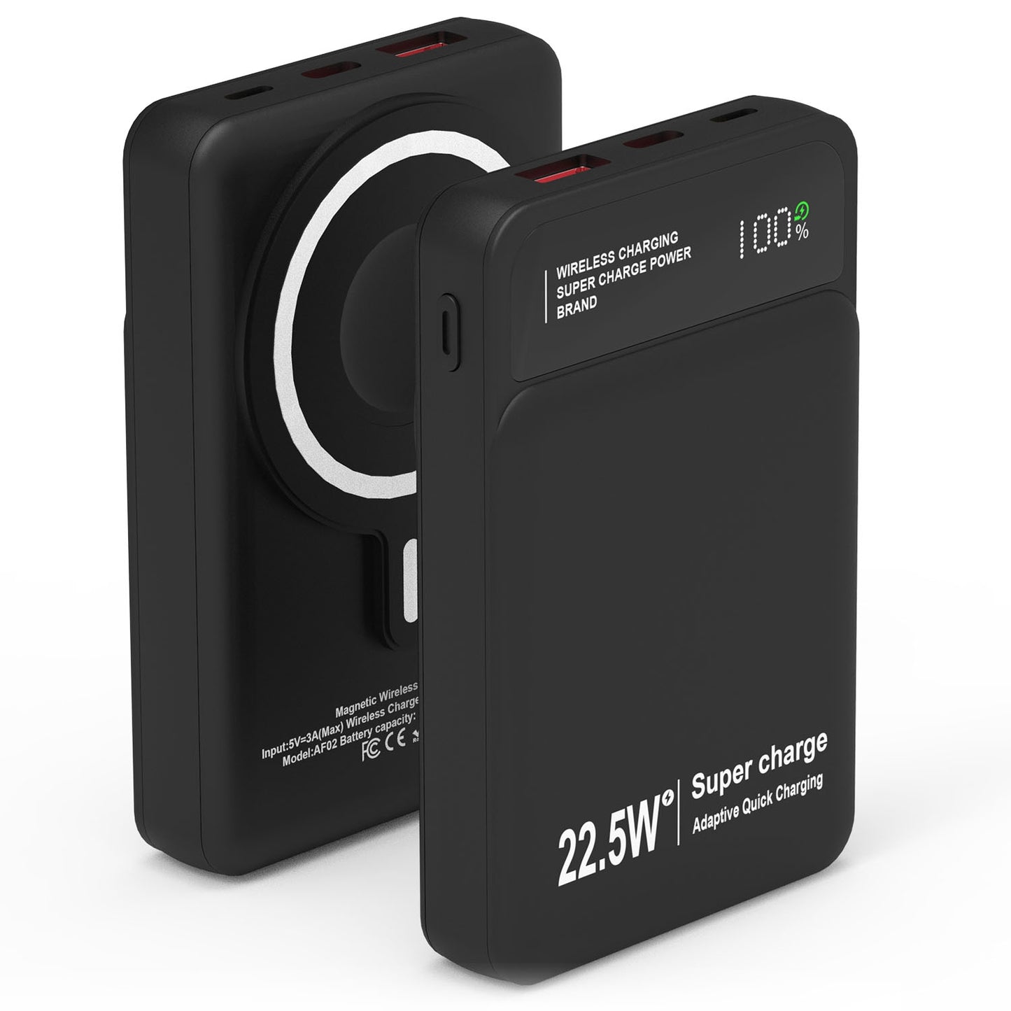 5000mAh Magsafe 3 In 1 Portable Charger PD22.5W Magnetic Fast Charger Fast Charging Power Bank Fit For IOS Phone 15/14 Samsung Galaxy S24 And More