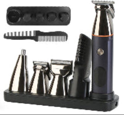 All In One Beard Trimmer for Men With 5 Trimmer Heads IPX5 Waterproof Electric Razor For Face Nose Body Beard Cordless Hair Shaver Clipper Grooming Ki