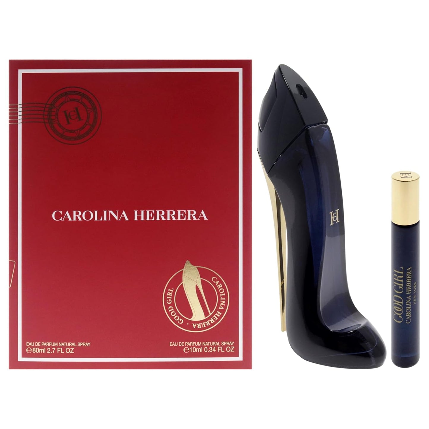Carolina Herrera Good Girl 2 Pcs Set: Very Good Girl 1 Oz Parfum Spray + Good Girl 1 Oz Eau De Parfum Spray