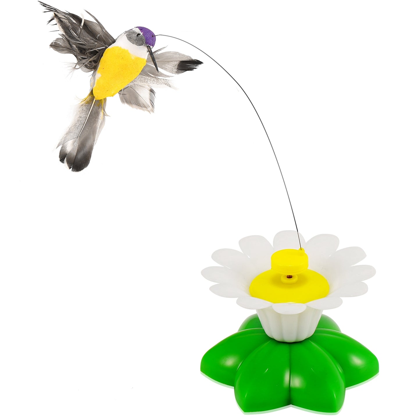 Cat Track Tower Toys 4-Layer Ball Track Interactive Cat Toys Electric Rotate Butterfly Birds