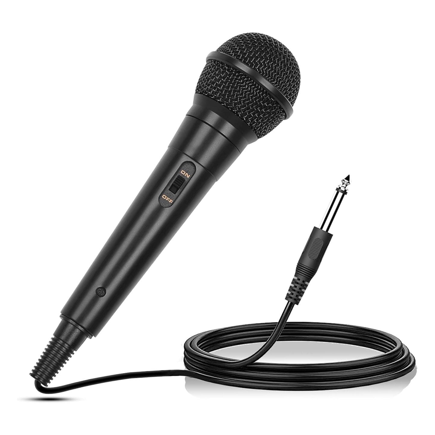 Handheld Wired Microphone Cardioid Dynamic Vocal Mic with On/Off Switch 13ft Cable 6.35 mm Jack for Speaker Karaoke Ampilifier Mixer Professional Stu