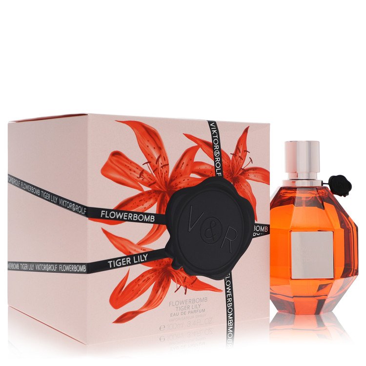 Flowerbomb Tiger Lily By Viktor & Rolf Eau De Parfum Spray 3.4 Oz For Women