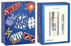 212 Carolina Herrera 2 Pcs. Gift Set: 3.4 Fl.Oz. EDT Spray And 10 Ml EDT Spray For Men.
