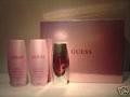 Guess Gift Set 4Pcs: 2.5 Fl.Oz. Eau De Perfume Spray 3.4Oz. Body Lotion Bag 0.25 Oz. EDP For Women.