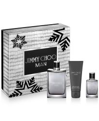 Jimmy Choo 3 Pcs Gift Set : 3.4 Fl. Oz. EDT Spray 3.3Oz. Gel 7.5Ml EDT Spray For Men
