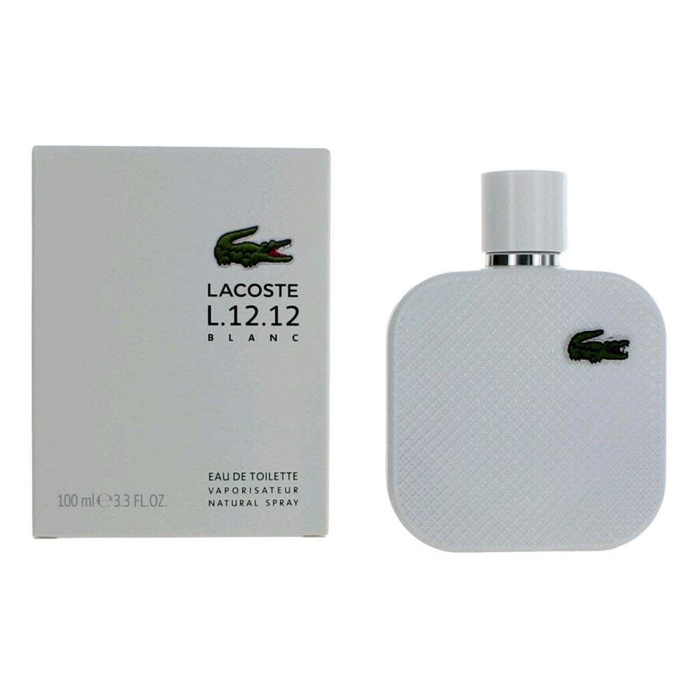 Lacoste L.12.12 White Blanc, 3.3 Oz EDT Spray For Men