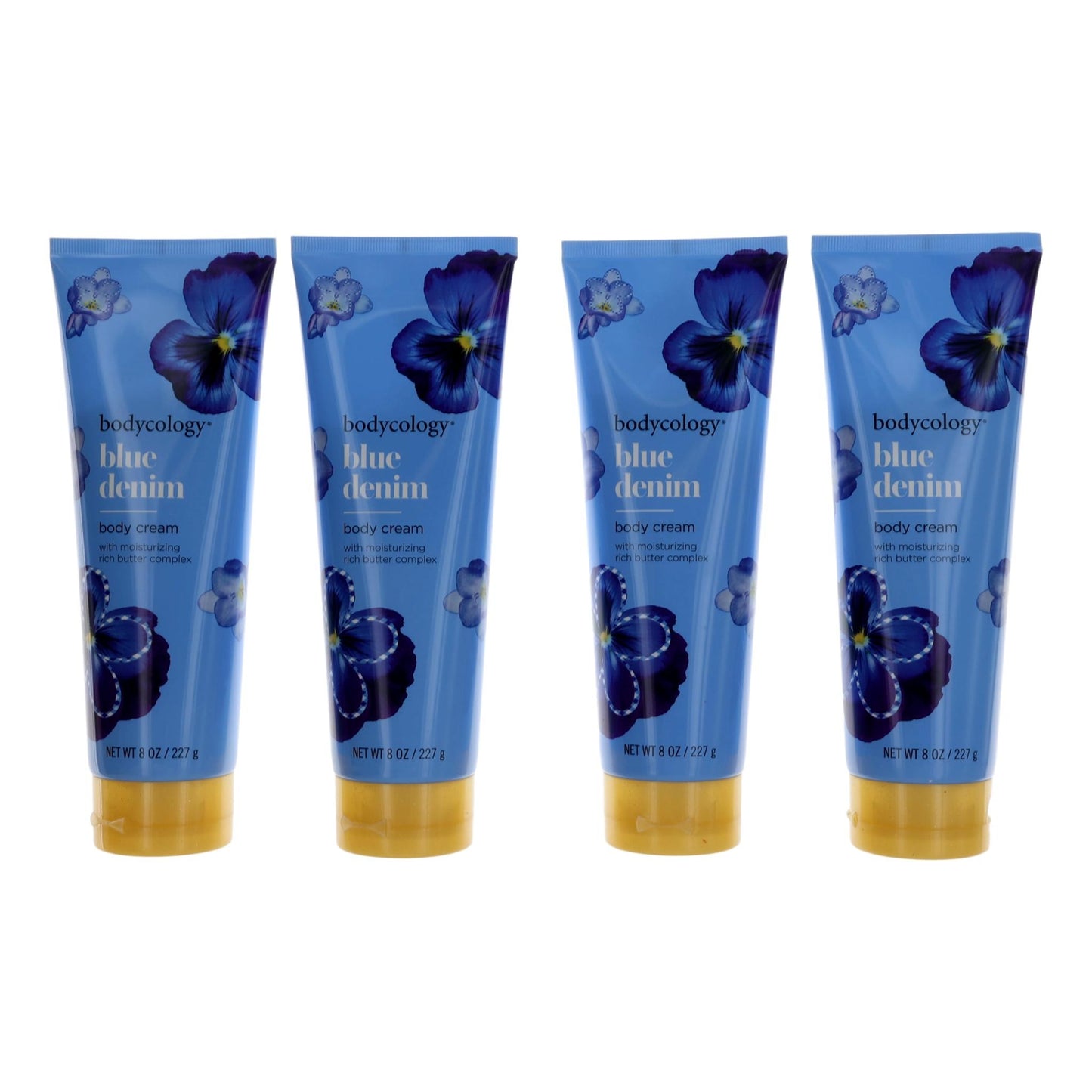 Blue Denim, 4 Pack 8 Oz Moisturizing Body Cream Women