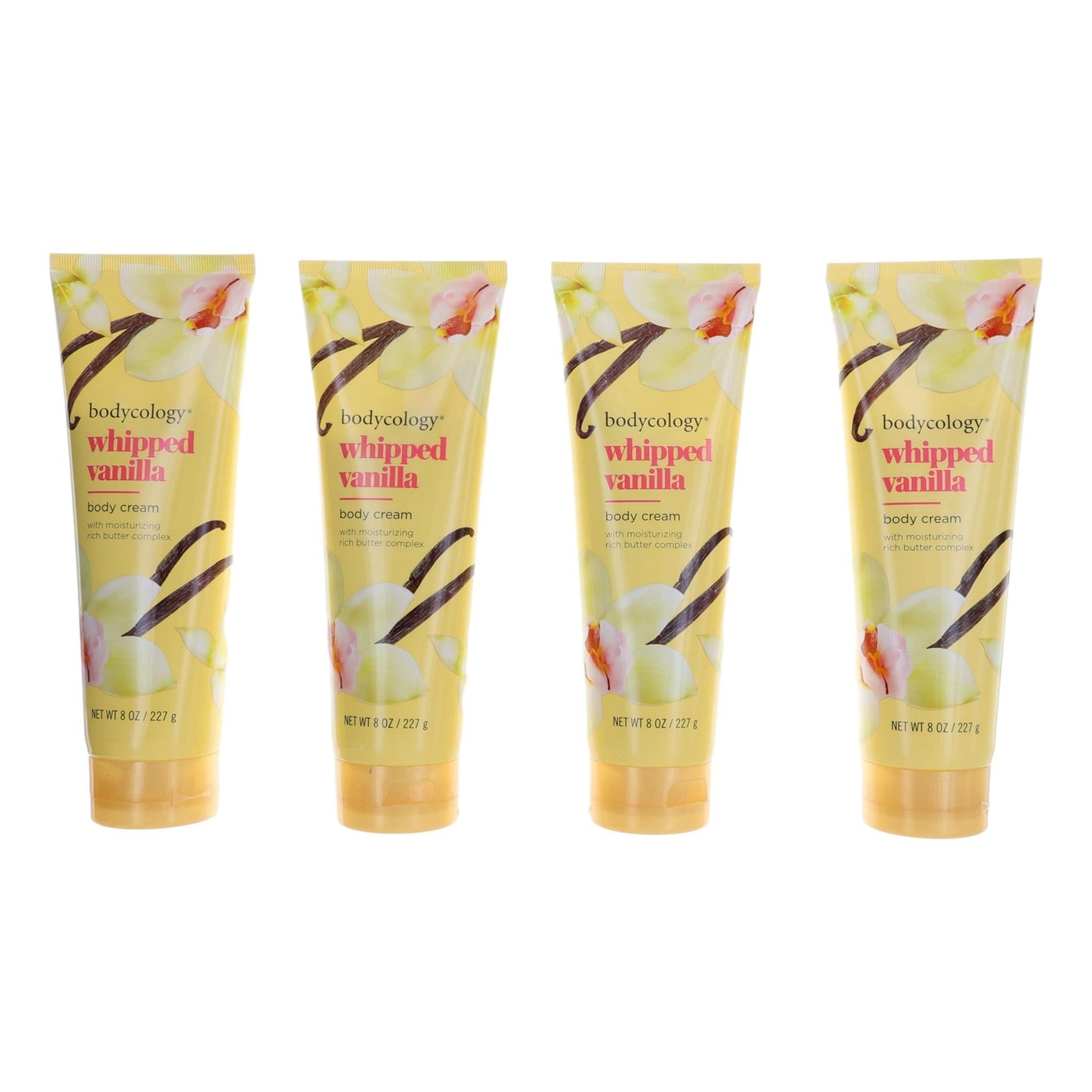 Whipped Vanilla, Pack 4 Of 8Oz Each Moisturizing Body Cream Women