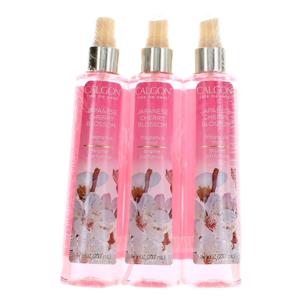 Calgon Japanese Cherry Blossom, 3 Pack 8Oz Fragrance Mist Women
