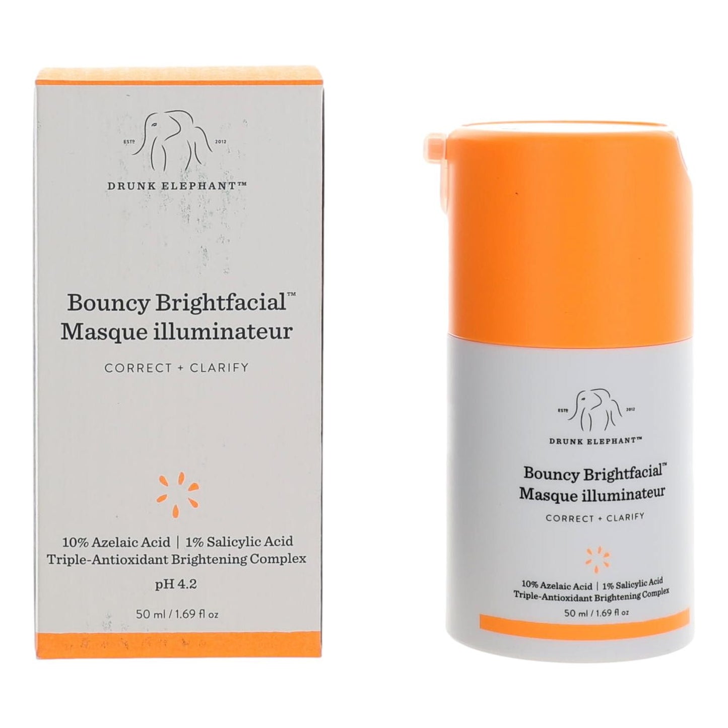 Drunk Elephant Bouncy Brightfacial, 1.69Oz Face Mask