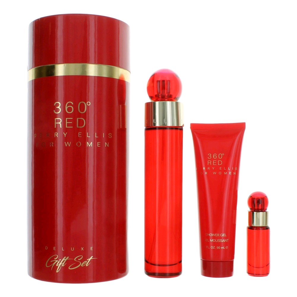 Perry Ellis 360 Red, 3 Piece Set For Women