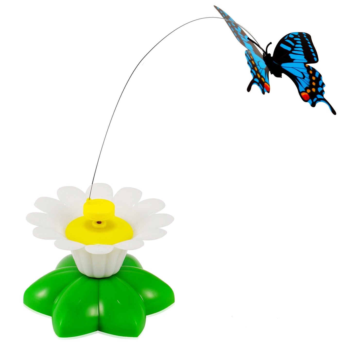 Cat Track Tower Toys 4-Layer Ball Track Interactive Cat Toys Electric Rotate Butterfly Birds