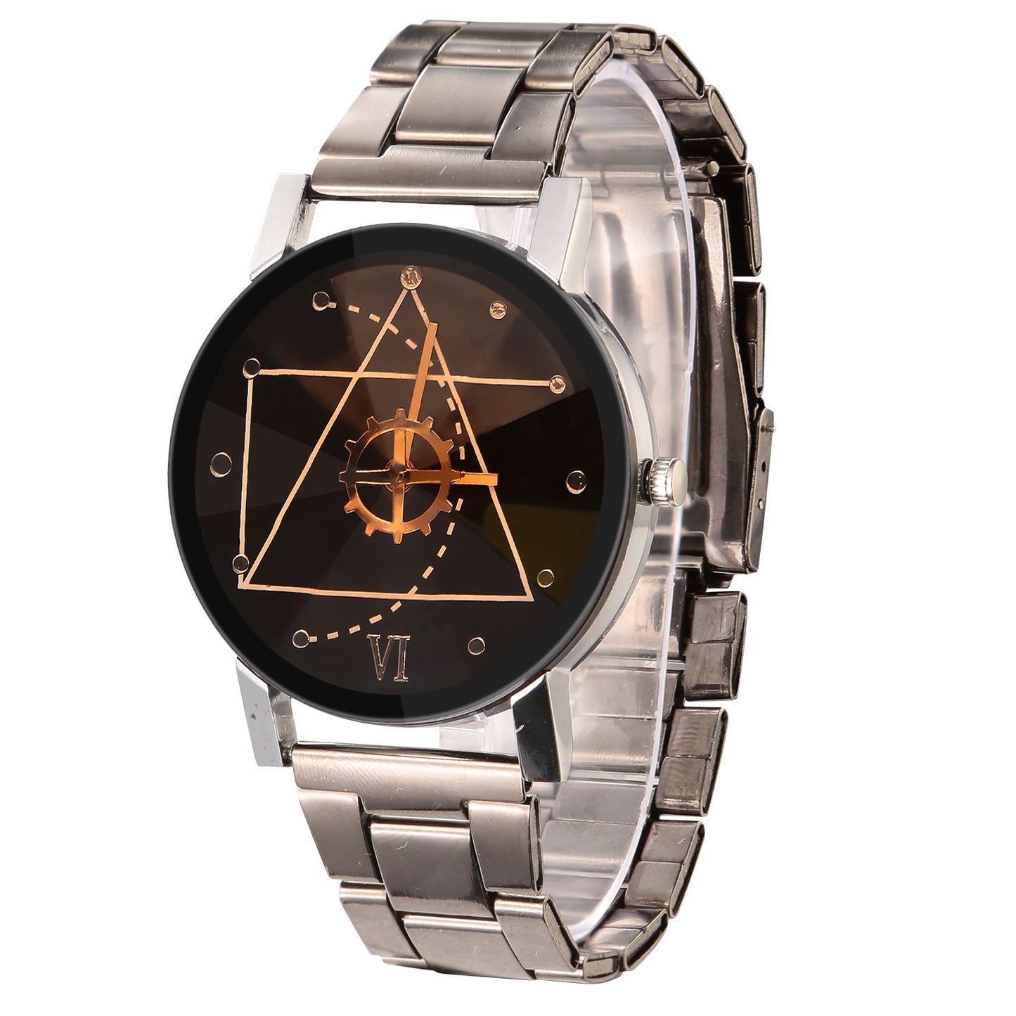 Couples Quartz Watch Men Women Stainless Steel Wrist Watch Ultra-Thin Cutting Craft Luxury Fashion