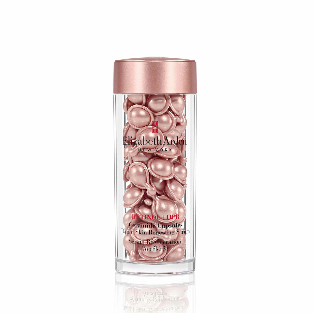 Elizabeth Arden 9 Pcs Set: Advanced Ceramide 60 Capsules + Retinol Ceramide 30 Capsules + Advanced Ceramide 1.7 Cream + 0.5 Skin Cream + 0.37 Lip Cream + 0.14 Lipstick Red Door 019 + 0.3 Mascara + White Tea 0.33 EDT Sp + Hand Bag