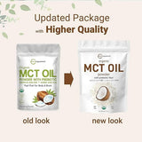 Micro Ingredients Organic MCT Oil Powder with Prebiotic Fiber, 1lb (16oz)