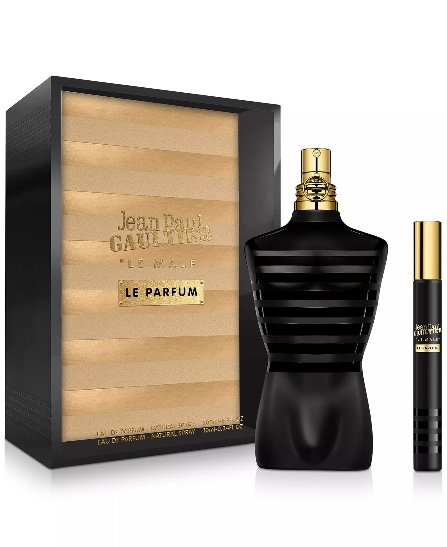 Jean Paul Gaultier Le Male Le Parfum 2 Pcs Set For Men: 6.7 Eau De Parfum Spray + 0.33 Oz Eau De Parfum Spray