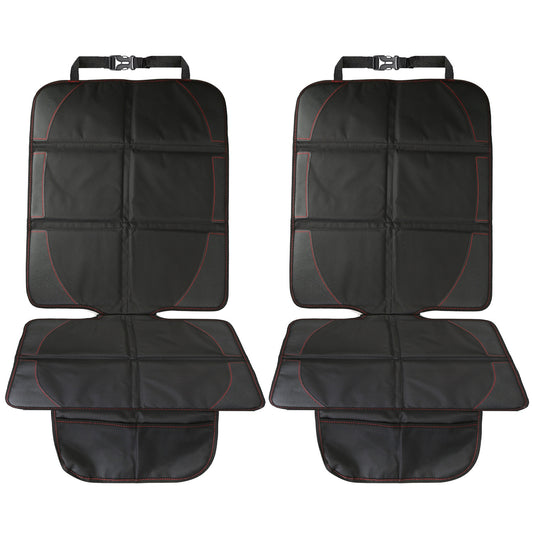 2 Packs Car Seat Protector Cushion Mat Pad with Thick Padding Protector for Child Baby Car Seat Mesh Pockets Non-slip