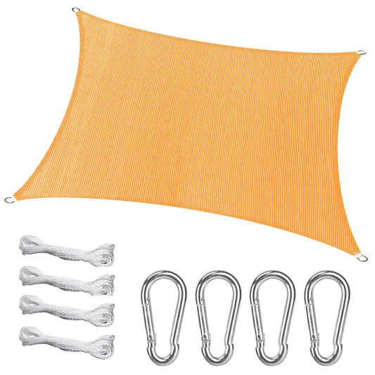 Title
Rectangle Top Canopy 98% UV Block Awning Shelter 185GSM HDPE Patio Cover with Snap Hooks Ropes for Outdoor Garden Backyard