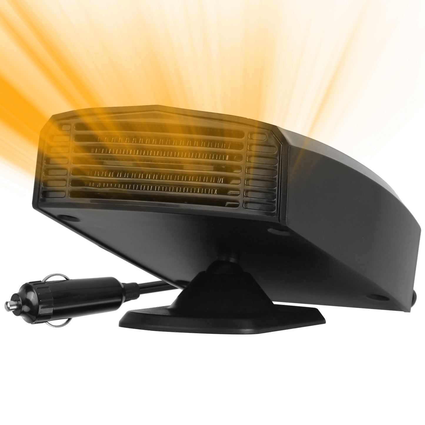 Portable Car Heater Heating Fan 2 In 1 Defroster Defogger Demister Windshield Heater Automotive Cooling Fan With 360 Degree Rotating Base