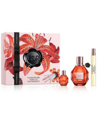 Flowerbomb 3 Pcs. Gift Set: .3X7Ml EDP Splash Flower Bomb, Ruby Orchid, Tiger Lily For Women