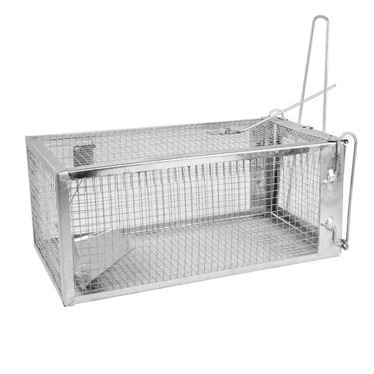 1Pc Rat Trap Cage Humane Live Rodent Trap Cage Galvanized Iron Mice Mouse Control Bait Catch with Detachable U Shaped Rod