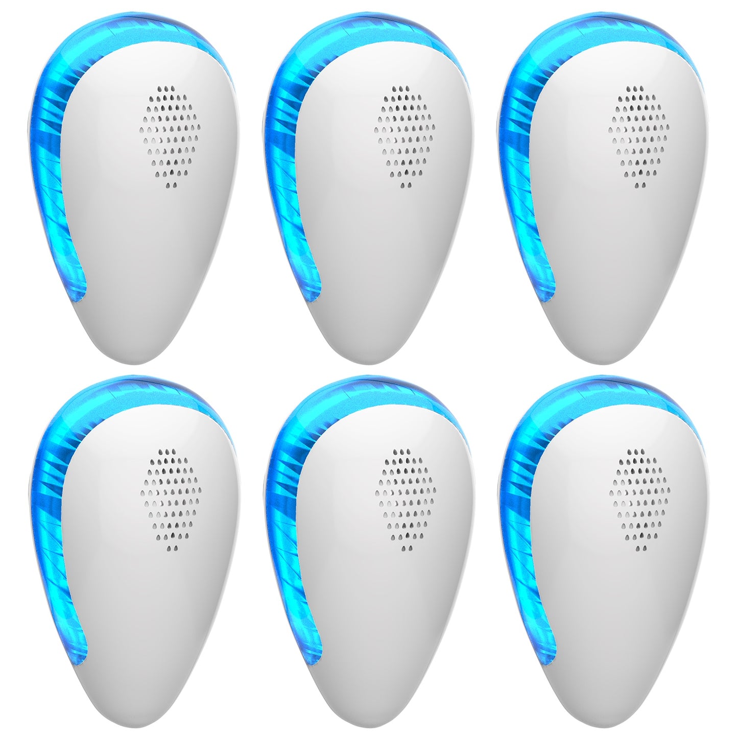 6 Pack Ultrasonic Pest Repeller Indoor Plug In Bug Repellent Mosquito Spider Ant Roaches Mice Control for Bedroom Garage Warehouse Office