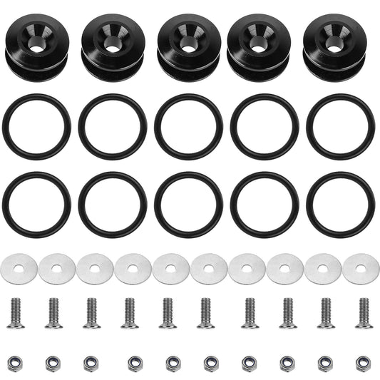 5Set Car Quick Release Bumper Fasteners Front Rear Bumper Holders Trunk Fender Hatch Lids Kit