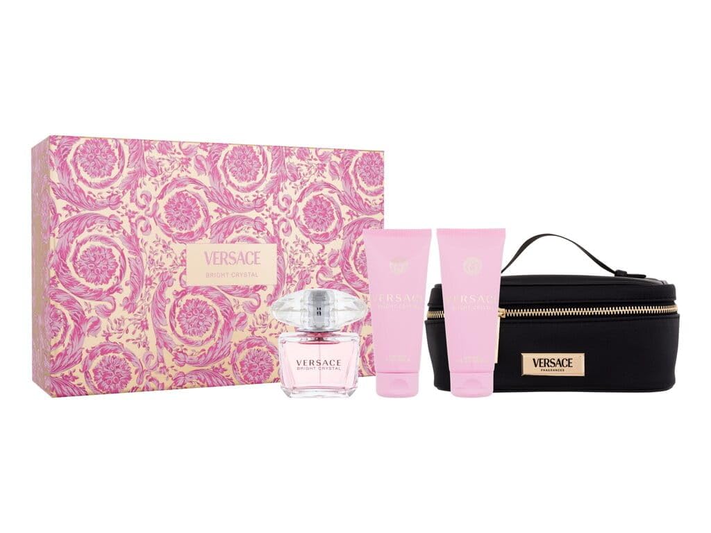 Bright Crystal Gift Set 4Pcs : 3.4Oz EDT 3.4Oz Body Lotion 3.4Oz Gel Pouch For Women