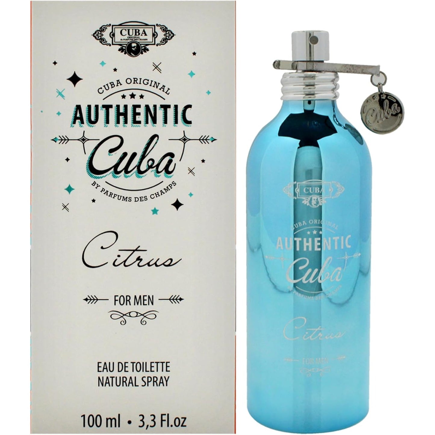 Cuba Authentic Citrus By Fragluxe Eau De Toilette Spray 3.3 Oz For Men