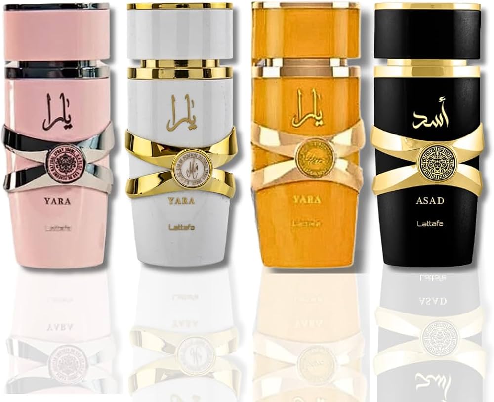 Lattafa 4 Piece Gift Set (Yara For Women + Yara Moi For Women + Yara Tous For Women + Candy 100Ml EDP For Women