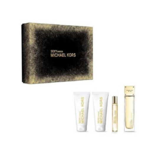 Michael Kors Sexy Amber 4 Pcs. Gift Set: 100Ml EDP Spray + 100Ml Body Lotion + 100Ml Gel And 10Ml EDP For Women