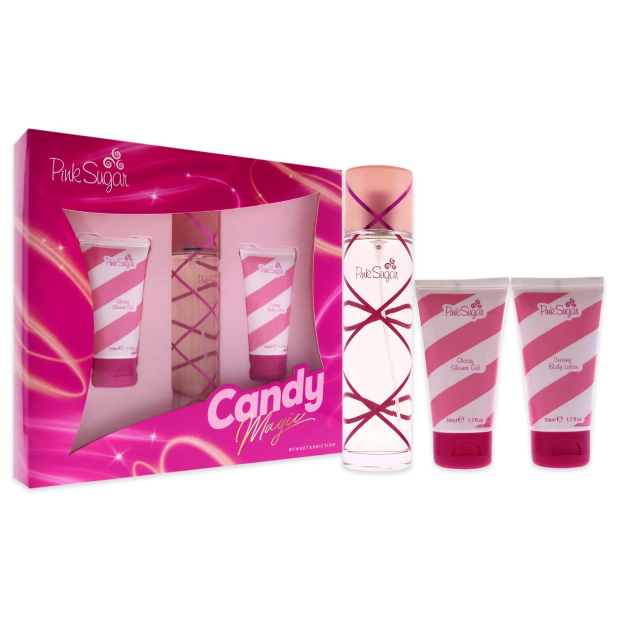 Pink Sugar 2 Pcs Set For Women: 3.4 Eau De Toilette Spray + 3.4 Shower Gel