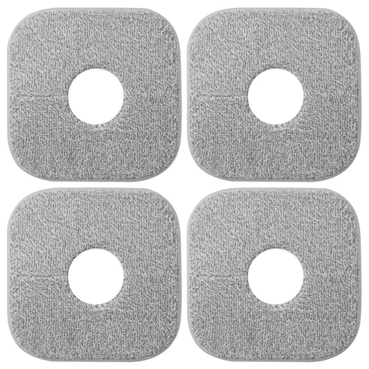 4Pcs Square Microfiber Mop Pads for Home Cleaning Reusable Machine Washable Flat Mop Replacements for Wet And Dry Floor Cleaning