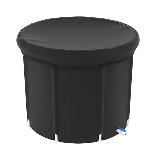 97Gal Large Size Ice BathTub with Cover for Adults Athletes Recovery Cold Water Therapy Outdoor Portable Cold Plunge Tub 660LBS Load Capacity 33.46x29