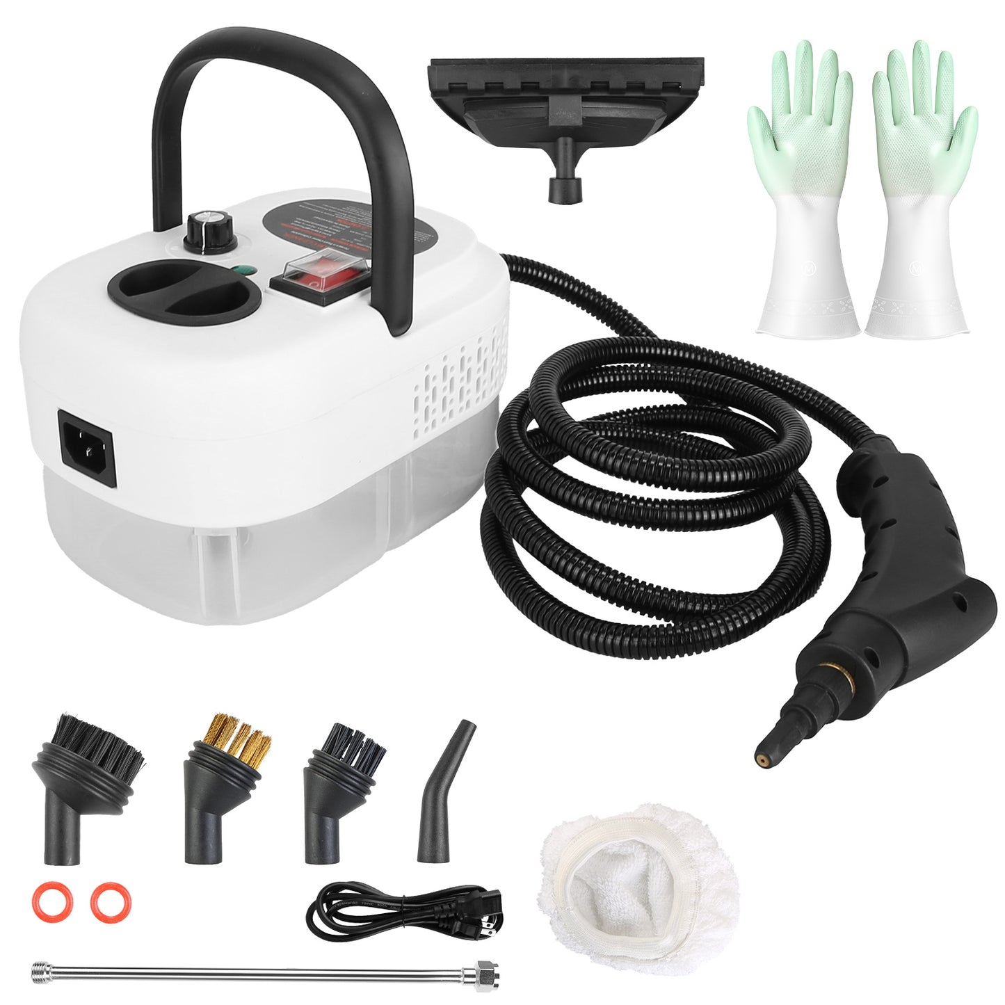 2500W Handheld Steamer Cleaner Multifunctional Little Steamer Powerful High Temp Steam Clean Machine With Gloves for Cleaning Car Detailing Couch Floo