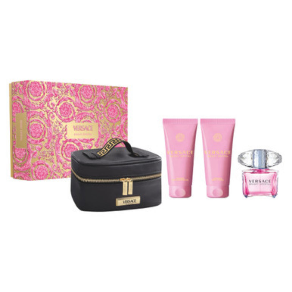 Bright Crystal Gift Set 4Pcs : 3.4Oz EDT 3.4Oz Body Lotion 3.4Oz Gel 0.17Oz EDT For Women