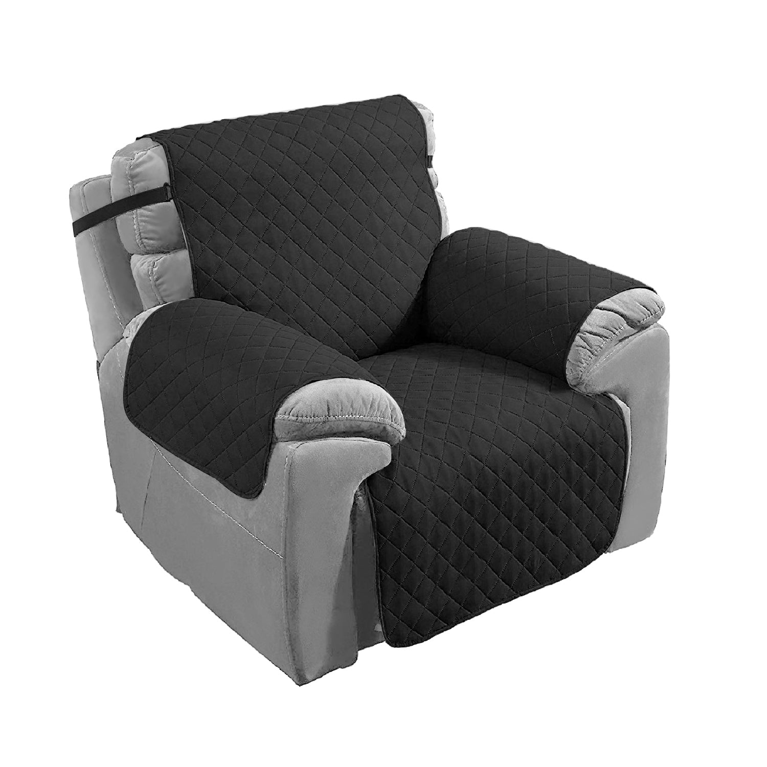 Reversible Sofa Cover Chair Loveseat Couch Slipcover Microfiber Cushion Furniture Protector Shield Water-Resistant w/ Elastic Strap for Kids Pet Dog C