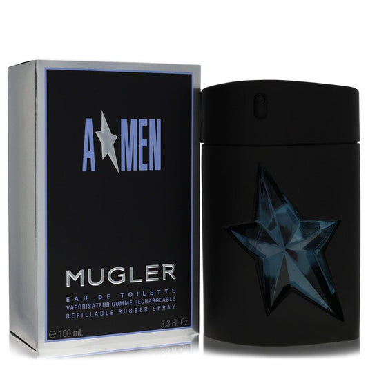 Angel By Thierry Mugler Eau De Toilette Spray Refillable (Rubber) 3.4 Oz For Men
