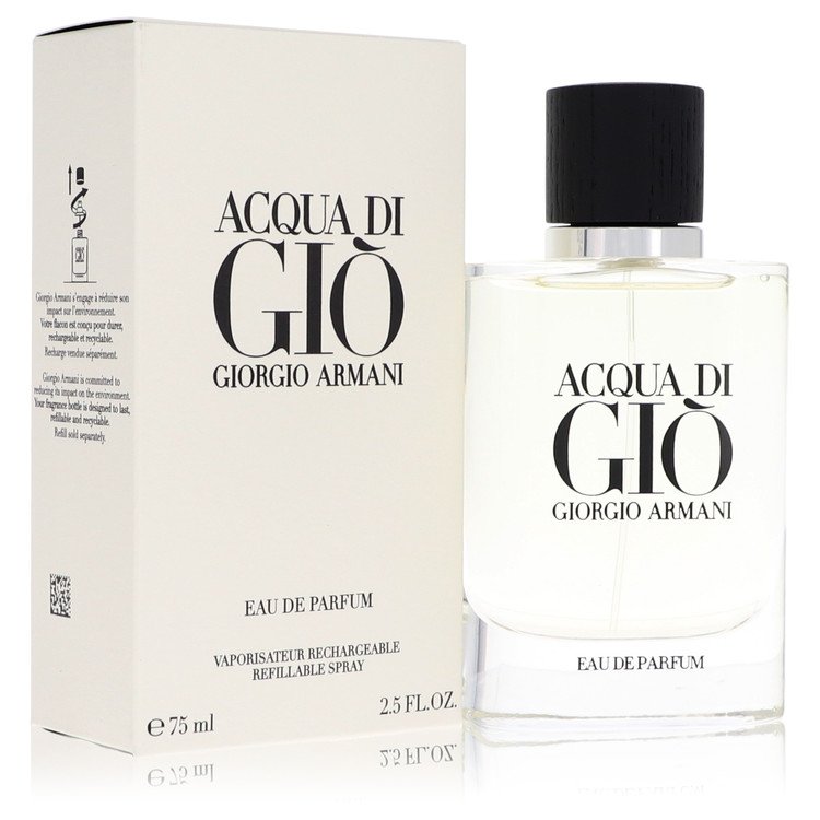 Acqua Di Gio By Giorgio Armani Eau De Parfum Refillable Spray 2.5 Oz For Men