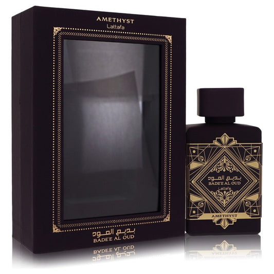Amethyst Badee Al Oud By Lattafa Eau De Parfum Spray (Unisex) 3.4 Oz For Women